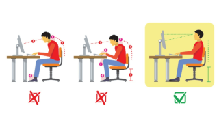 tư thế ngồi đúng cho dân văn phòng